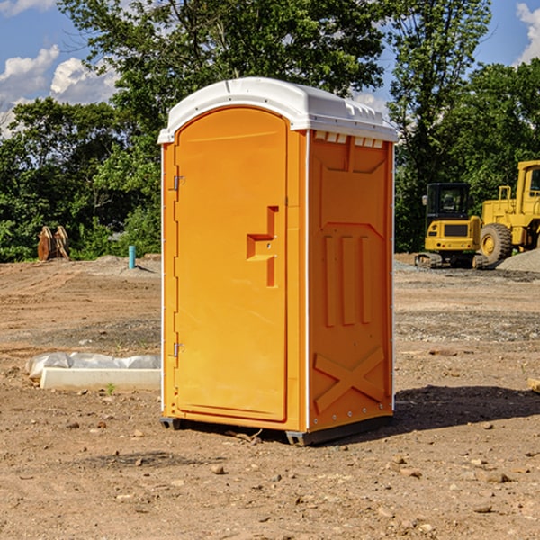 how often are the porta potties cleaned and serviced during a rental period in Lake Wisconsin Wisconsin